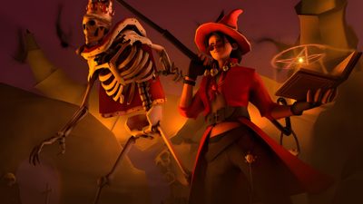 two animated characters dressed as skeletons and witches Tf2 Halloween Tf2 Wizard, Tf2 Witch, Tf2 Halloween, Merasmus Tf2, Tf2 Pc, Tf2 Desktop, maroon