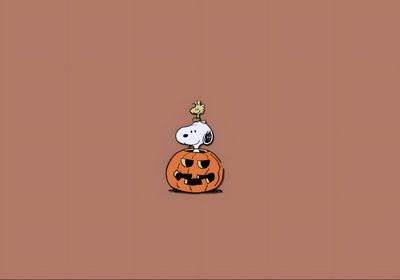 a cartoon character sitting on top of a pumpkin Snoopy Halloween Ipad Fall Snoopy Desktop, Desktop, Snoopy, Snoopy Halloween Computer, indian red