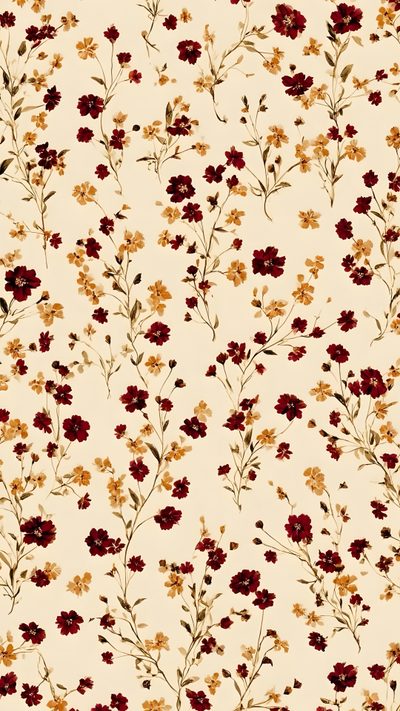 a white background with red and yellow flowers on it's sides, all over the surface Halloween Floral Aesthetic Ipad November, November Phone Background, November Backgrounds, bisque