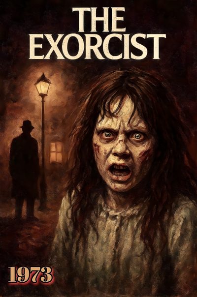 the exorcist movie poster Exorcist Halloween The Exorcist 1973, Gates Of Hell, Horror Movie Fan, Famous Monsters, Horror Tattoo, black
