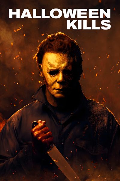 the poster for halloween kills shows a man holding a knife Halloween Kills Halloween The Curse Of Michael Myers, Halloween 2021 Michael Myers, Michael Myers Cover Art, black