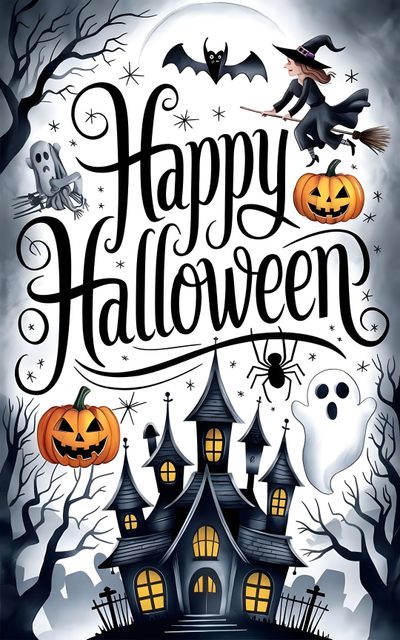 Happy Halloween Images, Happy Halloween Pictures Image, Happy Halloween Poster, Happy Halloween Lettering, Halloween Happy Birthday Wishes, Happy Halloween 2024, Happy Halloween Lettering Illustration, Happy Halloween Text With Bats And Spider, Happy Halloween Poster Design Happy Halloween 2025 Happy Halloween Images, Happy Halloween Pictures Image, Happy Halloween Poster, dark gray