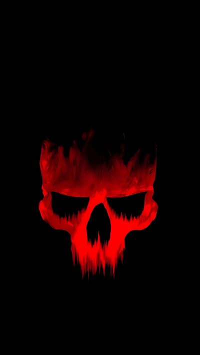 a red skull with flames on it's face is shown in the middle of a black background Halloween Red Skull Skull Rose Tattoos, Marshmello, Hd Dark, Whatsapp Hd, Scary, Crazy, black