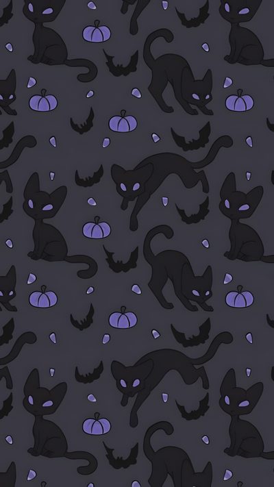 Purple halloween Purple Halloween Pattern Wallpaper, Purple Cat Halloween Wallpaper, Cute Bat Iphone Wallpaper, Halloween Cat Background Aesthetic, Cute Bat Wallpaper For Phone, Gay Halloween Wallpaper, Halloween Pastel Cat Wallpaper, Spooky Cats Wallpaper, Halloween Cat Themed Wallpaper Feline Halloween - Black On Lavender Purple Halloween Pattern, Purple Cat Halloween, Cute Bat Iphone, dark slate gray