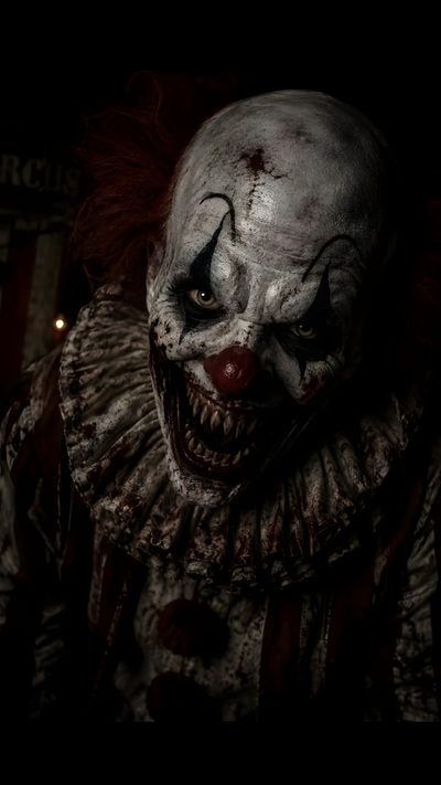 a creepy clown is standing in the dark Scary Clown Halloween Art The Clown, Scary Clown Art, Scary Clown, Scary Clown Pictures, Horror Clown, black