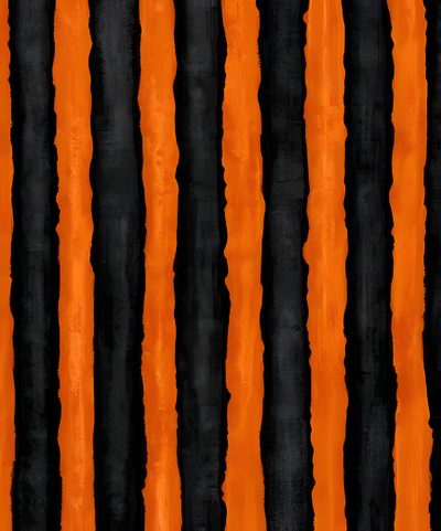 an orange and black striped rug with stripes in the center, on top of it Halloween Cat Stripes Halloween Stripes Background, Halloween Striped Fabric, Orange Paper With Black Stripes,