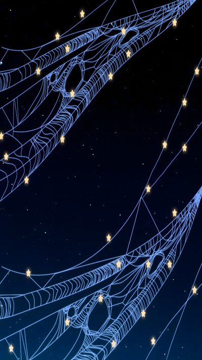 an abstract image of lines and stars in the night sky Hand Drawn Halloween Constellation Navy Spooky Space, Spider Web Background Aesthetic, Spiderweb Aesthetic, black