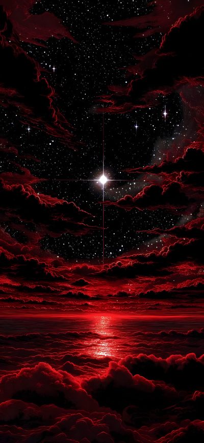 the night sky is filled with stars and clouds Dark Red Halloween Pop Art, Schöne Hintergründe, Red Sky Galaxy Background, Red, Dark Red Space, black