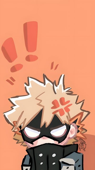 an anime character with white hair and black eyes Bakugou Halloween Deku Anime, Chibi, Aphmau Fan Art, Bakugou Manga, Bakugo Katsuki Fanart Cute, light salmon