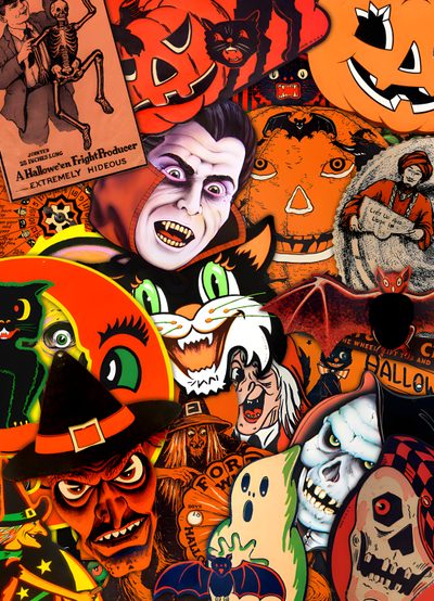 an assortment of halloween themed stickers Beistle Halloween Old School Halloween, Halloween Screensavers Vintage, Halloween Retro, sienna
