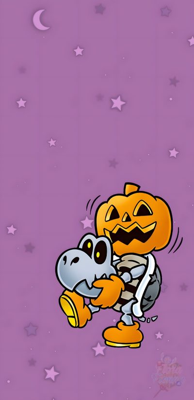 a cartoon pumpkin hugging a small dog Halloween Mario Boo Mario, Halloween Mario Characters, Cat Mario, Mario Ghost, rosy brown