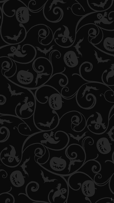 a black and white background with swirly skulls Gothic Halloween Pattern In Black And Halloween Background Pattern, Halloween Black, Halloween Background Aesthetic,