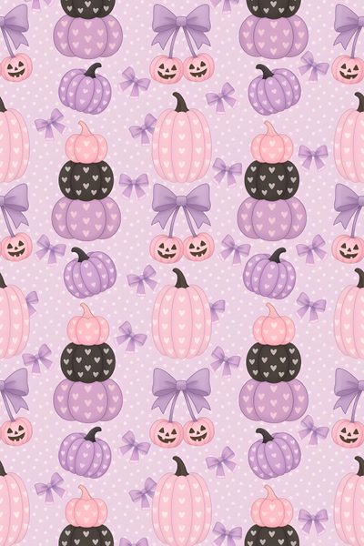 a purple and pink pattern with pumpkins on it Pink And Purple Halloween Pink Pumpkin Pattern, Pink Pumpkin Pattern Background, Pastel Pumpkins Repeat Background, gainsboro