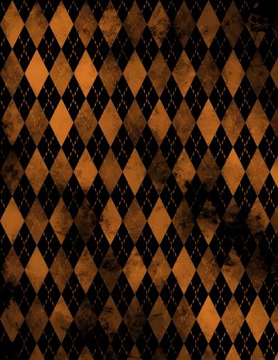 an orange and black checkered background Halloween Argyle Plaid Background Halloween Design, Halloween Argyle, Halloween Harlequin Background, black