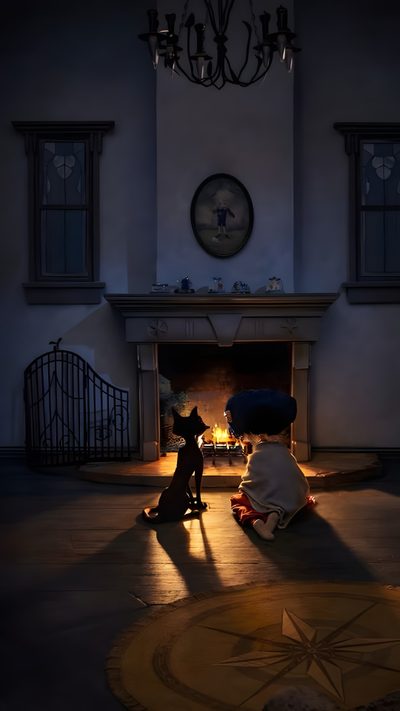 Coroline Wallpaper, Picture Of Coraline, Wibye Coraline, Cute Pfp Dark Aesthetic, Coraline 4k, Coraline Photo, Coraline Backgrounds, Ipad Coraline Wallpaper, Coraline Phone Halloween Iphone Movies And Shows Coroline, Picture Of Coraline, Wibye Coraline, black