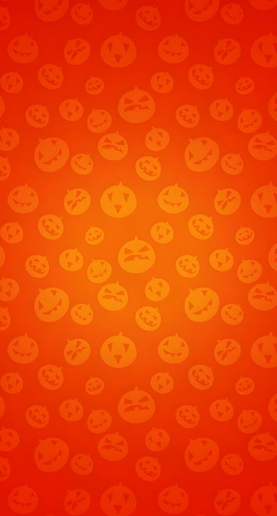 an orange wallpaper with pumpkins and faces on it's side, as well as the words happy halloween Halloween Orange Background Orange Halloween Background, Halloween Bingo Background, Halloween Orange Background Images, orange red