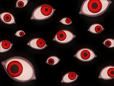 red and white eyeballs on black background Eyeball Halloween Creepy Eyes, Banner Gif, Dreamcore Weirdcore, Aesthetic Gif, Dessin De Mode, Eye Art, black