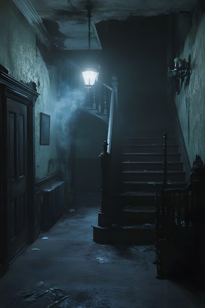 Ghostly Background, Horror Ambience, Haunted Hallway Ideas, Horror Interior, Creepy Hotel, Horror Hallway, Haunted House Illustration, Bunker Aesthetic, The House On Haunted Hill Halloween Haunted Hotel Ghostly Background, Horror Ambience, Haunted Hallway Ideas, dark slate gray