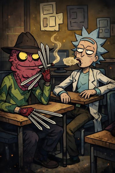 Arte De Rua, Graphic Design, Cool Cartoons, Cute Wallpapers, Rick And Morty Horror, Rick And Morty Wallpapers, Game Art, Rick And Morty, Cartoon Art, Cool Wallpaper Rick And Morty Halloween Arte De Rua, Graphic Design, Cool Cartoons, Cute, dark slate gray