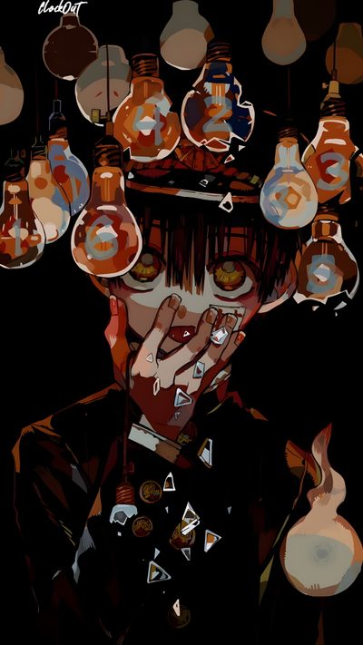 an anime character with lots of bottles on his head and hands in front of him Tbhk Halloween Tbhk Iphone, Tbhk Phone, Tbhk Aesthetic, Amane Yugi Official Art, black