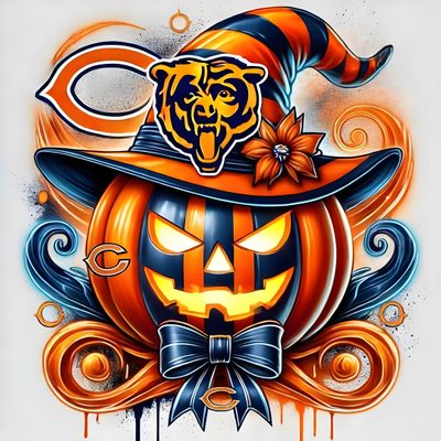 a drawing of a chicago bears pumpkin wearing a hat Chicago Bears Halloween Fall Football, Football Printables, Cute Shirt Designs, Nfl Teams, Cute Shirts, peru