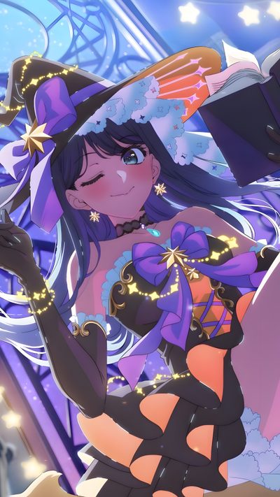 an anime character with long dark hair wearing a purple outfit Oshi No Ko Halloween Kurokawa Akane, Cute Icons, Pretty And Cute, Cool Artwork, Anime Classroom, slate gray
