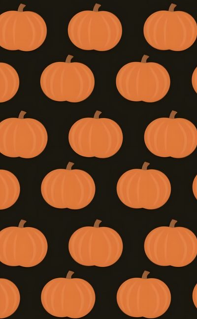 an orange pumpkin pattern on a black background Halloween Orange Pumpkin Beautiful Fall, Digital Artwork, Phone, Halloween, Canning, black