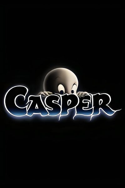 the logo for casperer, an animated video game Casper Halloween Casper Cartoon Style, Casper Black Background, Casper Movie Poster,