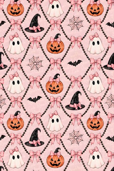 a pink background with halloween decorations and pumpkins Halloween Plaid Pink Custom Halloween Pattern Iphone, Girly Halloween Aesthetic, Preppy Halloween Background,