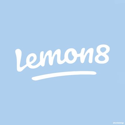the word lemon 8 is written in white on a blue background with a handwritten font Lemon8 Halloween App Logo, Custom Icons, Blue Star, Children's Book Illustration,