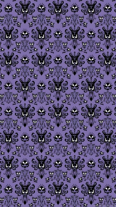 a purple background with black and white designs Haunted Mansion Halloween Haunted Mansion Iphone, The Haunted Mansion, Disney Haunted Mansion, slate gray