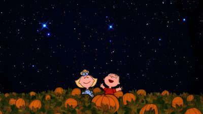 peanuts and charlie on pumpkin patch at night Charlie Brown Halloween Laptop Halloween Iphone, Halloween Cover Photos, Halloween Facebook Cover, black