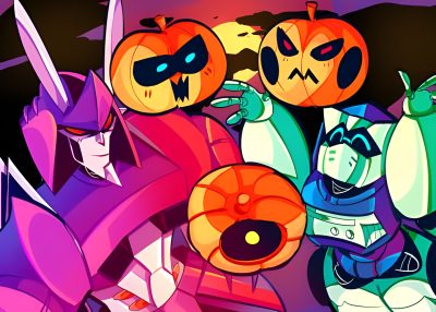 some cartoon characters with pumpkins on their faces Transformers Halloween Transformers Halloween Pfp, Tailgate Icon, Costume Party Tf, brown