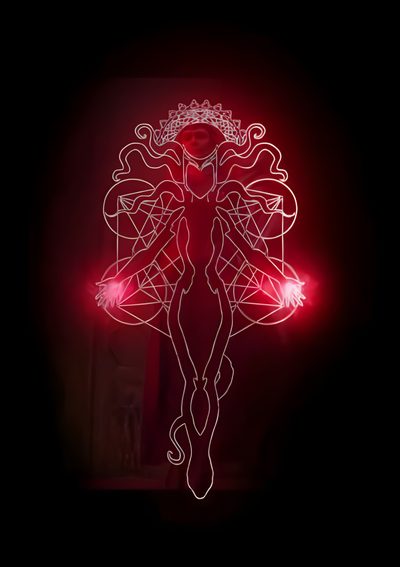 a woman with red lights on her body and head in the shape of a heart Halloween Wanda Wanda Live, Scarlet Witch Gifs, Wanda Scarlet Witch, Scarlet Witch Runes, black