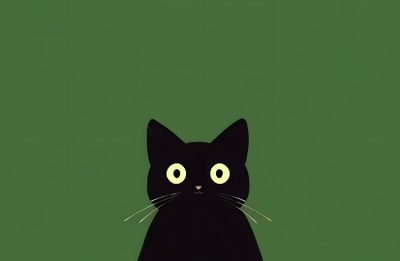 a black cat with green eyes sitting on the ground in front of a green background Halloween Black Cat Green Cat Chromebook, Black Cat Green Background, Black Cat Laptop,