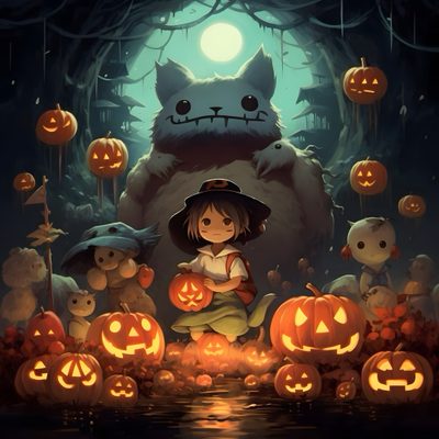 Totoro Halloween Wallpaper, Studio Ghibli Halloween Background, Fall Studio Ghibli, Studio Ghibli Halloween Wallpaper, Studio Ghibli Halloween Ideas, Gibli Studio Halloween, Studio Ghibli Owl, Halloween Studio Ghibli, Ghibli Halloween Wallpaper Studio Ghibli Halloween Totoro Halloween, Studio Ghibli Halloween Background, Fall Studio Ghibli, dark slate gray