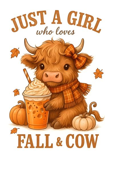 a cow with a scarf holding a cup of coffee and pumpkins in front of it Cute Halloween Highland Cow Fall Cow Background, Halloween Cow, Cow Thanksgiving, Cute Halloween Cow, snow