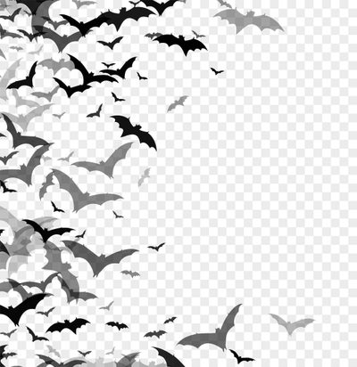 black and white bats flying in the sky with transparent background, hd png clipart Halloween Bats Flying Swarm Of Bats Png Clipart, White Bats On Black Background, White Bat Transparent Background, white smoke