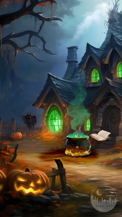 an image of a halloween scene with pumpkins Halloween Live Best Halloween Screensavers, Halloween Moving Free, Halloween Back, dark slate gray