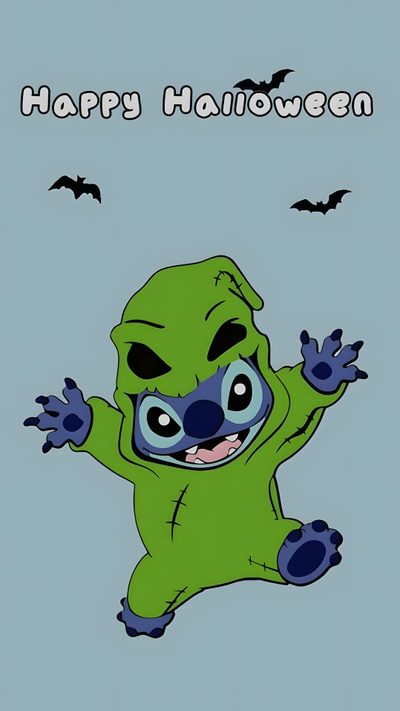 a cartoon character is flying through the air with his arms out and eyes wide open Stitch Halloween Costume Happy Halloween, Halloween, dark gray