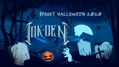 a full moon is in the sky behind a silhouetted tree and church steeple Halloween 3d Gif Spooky Gif Background, Roblox Pumpkin Animation, Roblox Halloween Pumpkin Animation, midnight blue