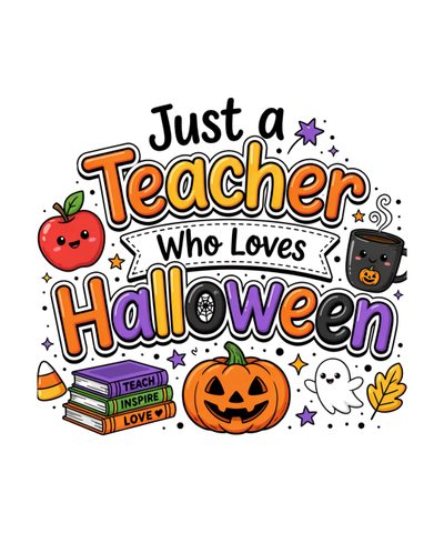 the words just a teacher who loves halloween are surrounded by pumpkins, books and an apple Halloween Teacher Teacher Design, Mood Board Inspiration, Cup Design, Design Quotes, Mood Board, white