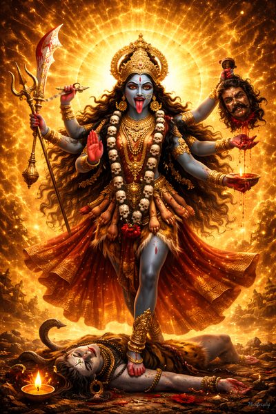 the hindu god is depicted in this painting Halloween Kali 2 Maha Kali Goddess, Kali Mata, Kali Hindu Gods, Kali Maa, Jai Maa Kali, saddle brown