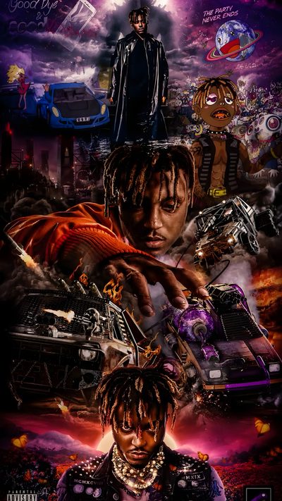 the movie poster for lil krav's new album, bad boyz Halloween Juice Wrld All Of Juice Wrlds Albums, Juice World Posters, Juice Wrld 4k Phone, black