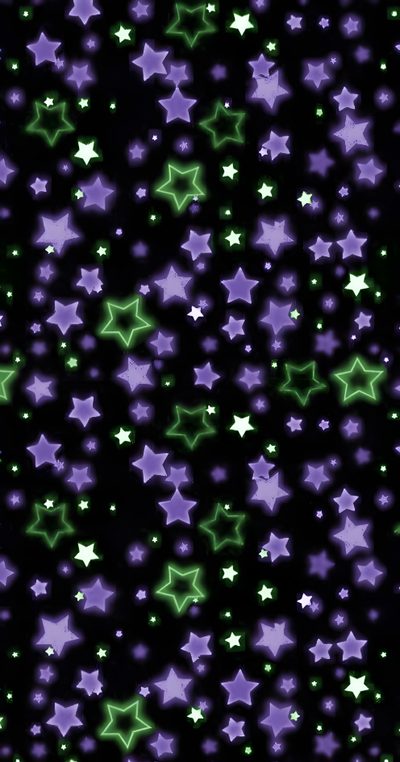 purple and green stars on a black background Purple And Green Halloween Scene, Witchy, Collage Background, Phone Patterns, Star, Cute For Phone, black