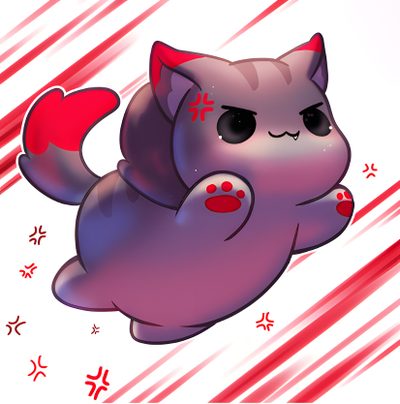 a cartoon cat flying through the air with hearts on its chest and paw prints all over it Halloween Aphmau Aphmau Merch, Aarmau Fanart, Aphmau Pictures, Meow Art, Aphmau, Aphmau Memes, light pink