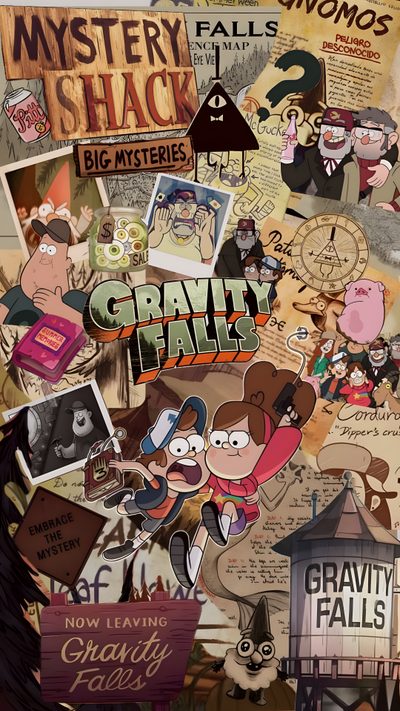 a collage of cartoon characters with words and pictures on them that say,'mystery shack Gravity Falls Halloween Gravity Falls Characters, Gravity Falls Bill Cipher, Gravity Falls Dipper, dim gray
