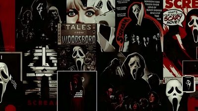 the scream movie poster is shown in red and black Halloween For Chromebook Halloween Ipad Hd, Scream Laptop Aesthetic, Scream Ipad, Scream Hd, black