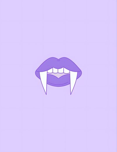 a purple lips with white teeth and long tongues on a light purple background that is in the shape of a monster's mouth Halloween Olivia Rodrigo Light Purple Halloween, Halloween Lockscreen Purple, Purple Spooky Aesthetic, lavender