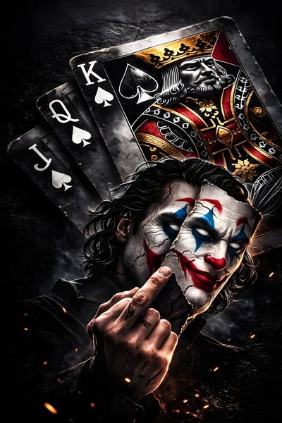 the joker playing cards with his face painted in red, white and blue on it Joker Halloween Photo Of Joker, 4k Joker, Joker 2026, Poker, Awesome, Joker Scene, black